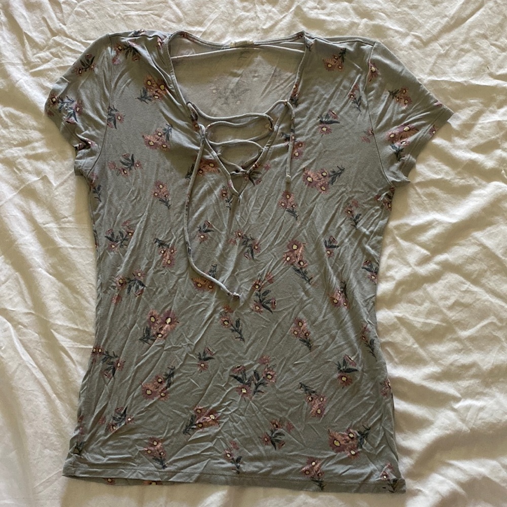 Garage Tee with Cross Stringed front
